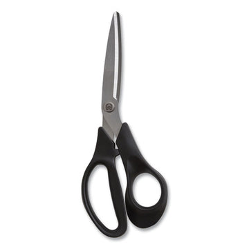 TRU RED™ Stainless Steel Scissors, 8" Long, 3.58" Cut Length, Black Offset Handle freeshipping - TVN Wholesale